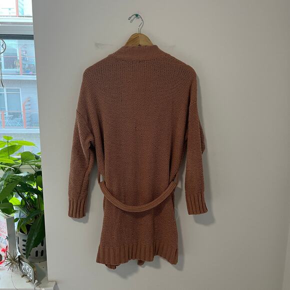 Aerie Brown Sweater Knit Robe Size Small - Picture 5 of 5